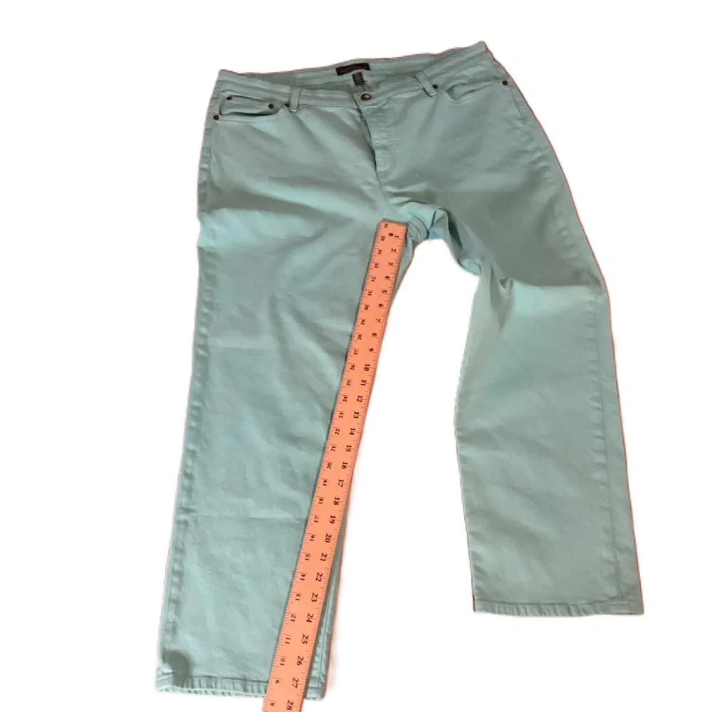 Lauren Ralph Lauren Aqua Womens Five Pocket Button Fly Jeans Size 20W‎